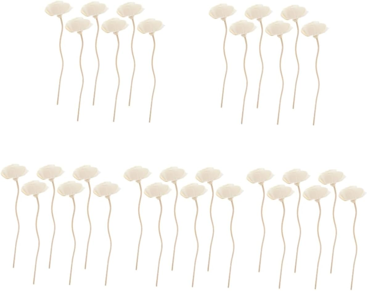 DOITOOL 30Pcs Elegant Flower Designed Scent Stick Aromatherapy for Essential Oils Home Fragrance Diffuser Sticks for Living Bathroom image number 3