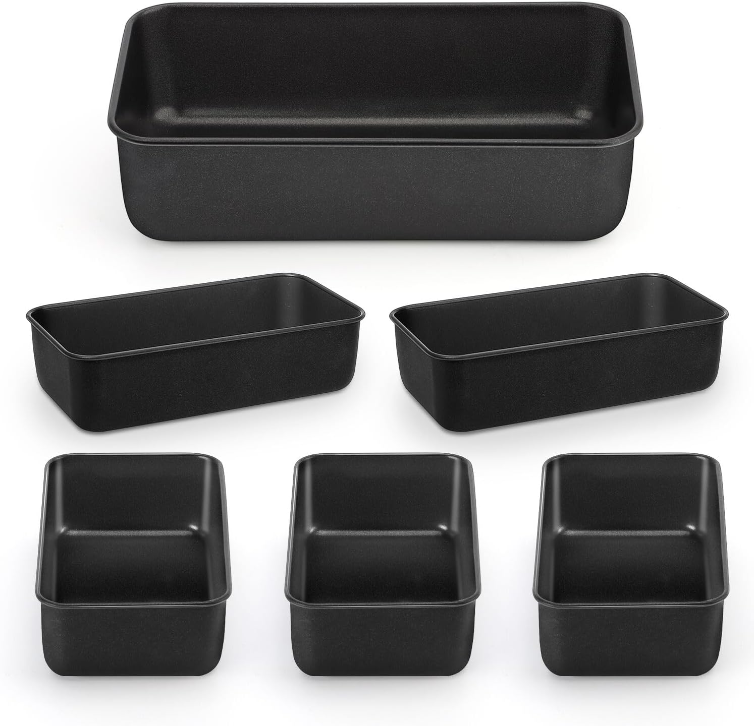 LIANYU 4 Pack Loaf Pans for Baking Bread 9X5In, Stainless Steel Meatloaf Baking Loaf Tins, Heavy Duty Metal Bakeware for Bread Cake Brownies, Non Stick & Easy Release, Rose Gold