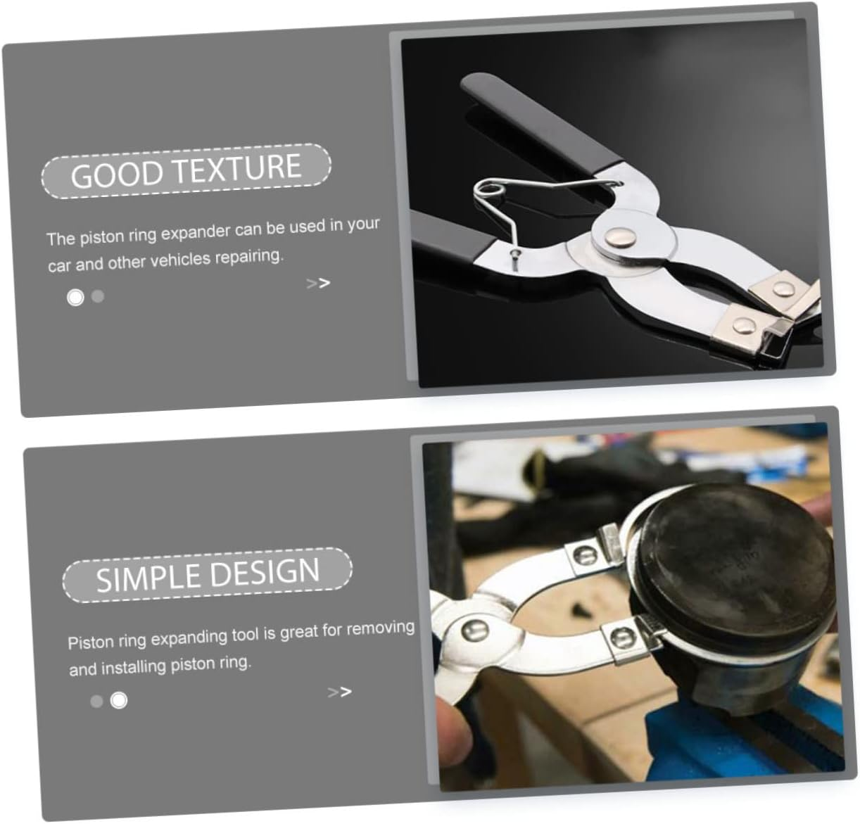 FUNOMOCYA 3Pcs Piston Ring Pliers Piston Ring Installer Tool Small Engine Mechanic Tools for Automotive image number 2