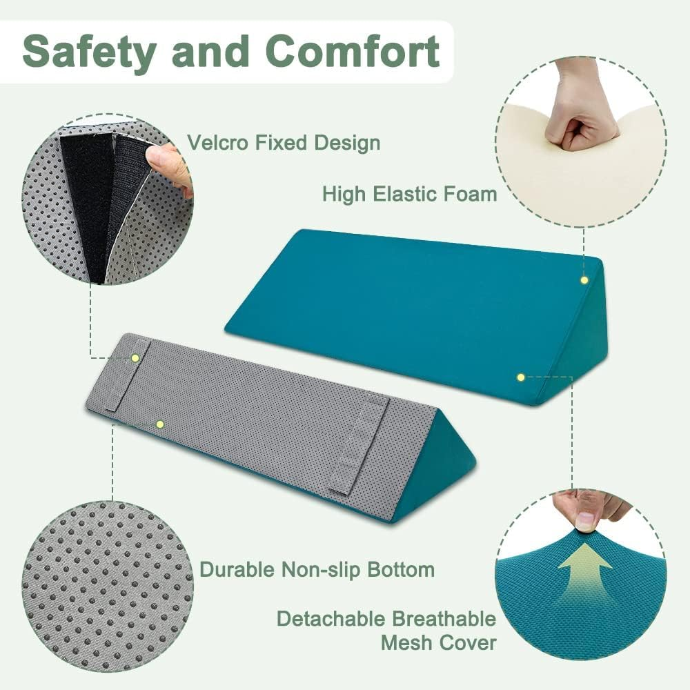 Bed Rails Foam Bolsters for Elderly Adults Bed Safety Railing Bed Guards for Seniors Hospital Bed Side Rails Pads Roll Control Bolster Medical Wedge Cushions Bed Bumper (2 Pcs) image number 3