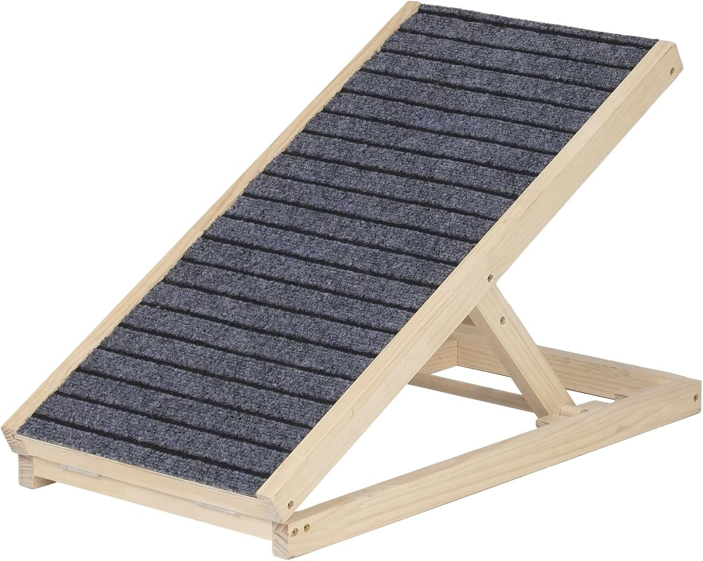 Oppsbuy 70Cm Foldable Dog Ramp, Non-Slip Pet Ramp for Bed, Couch or Car, Wooden Folding Safety Pet Ramp, Suitable for Small & Large Old Dogs & Cats image number 2