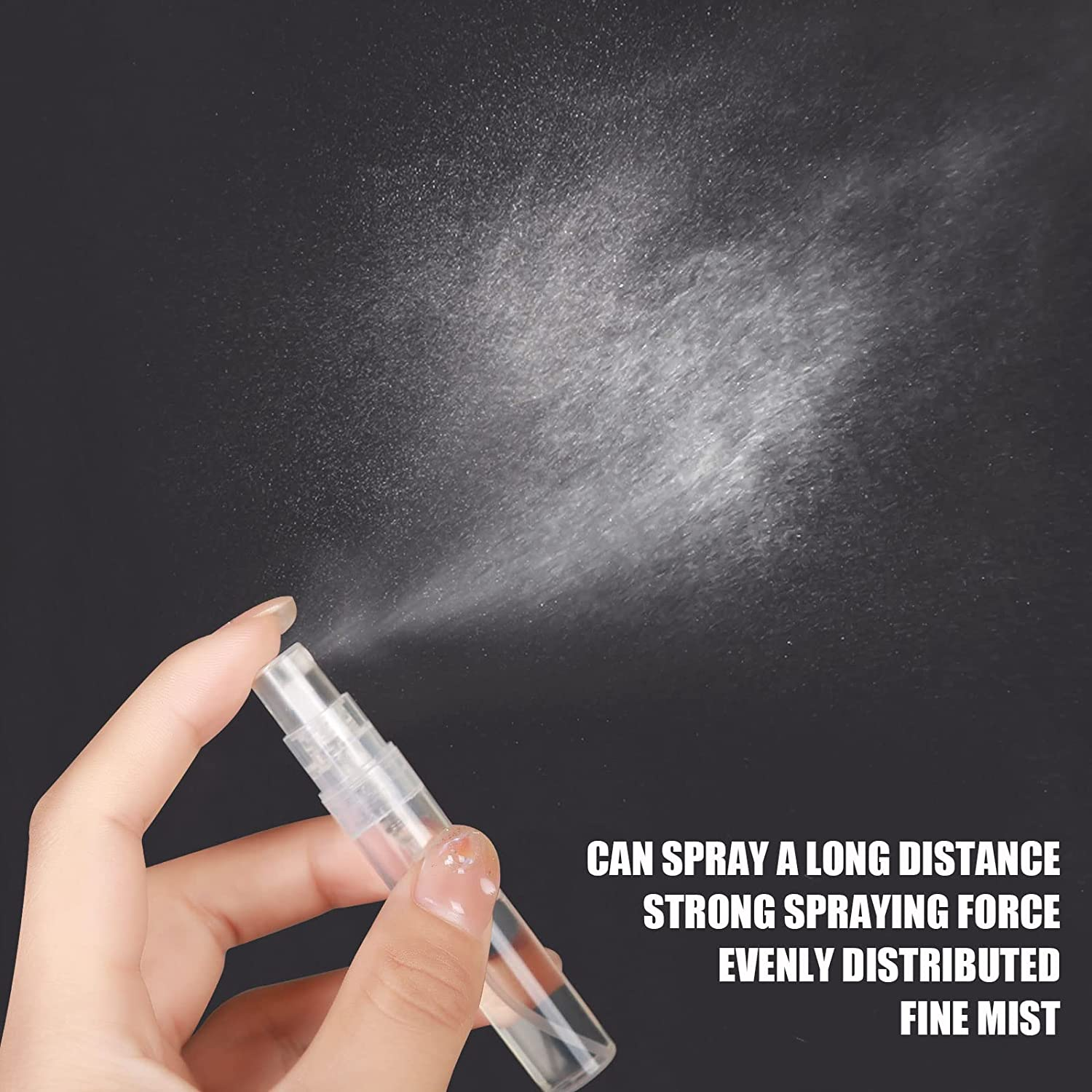 Mini Spray Bottle, 50 Pack 5Ml Mini Plastic Spray Bottle Empty, Fine Mist Refillable Mini Perfume Bottle, Perfume Atomizer, Small Sample Containers, Plastic Portable Travel Bottle, Clear