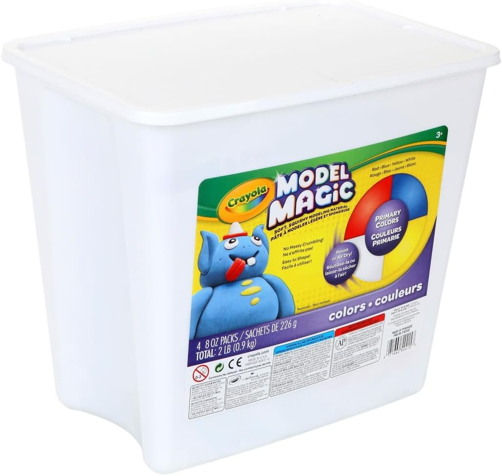 Crayola; Model Magic; Coloured Modelling Compound; Art Tools; 900G Resealable Bucket; Perfect for Butter Slime Supplies Kit, Mess Free - Colored image number 2