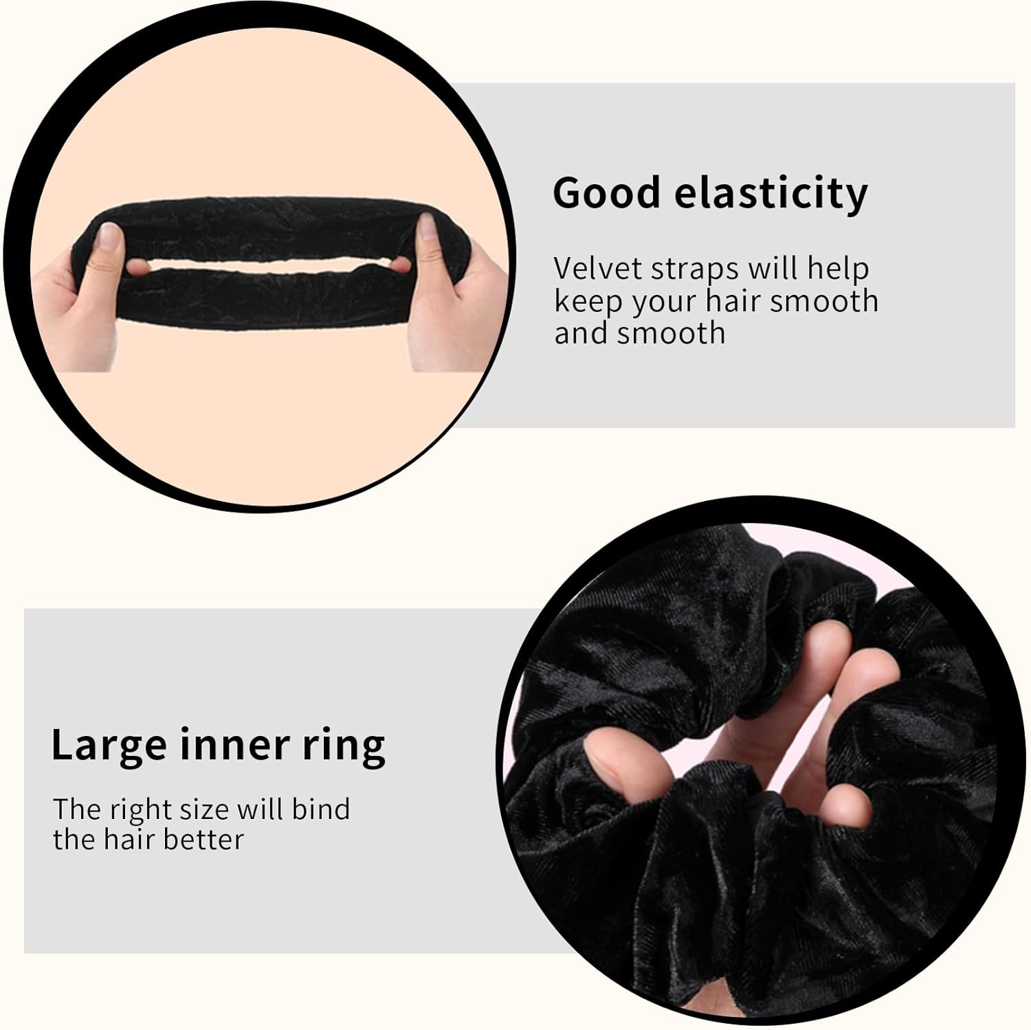 Pack of 4 Hair Bobbles Black image number 1