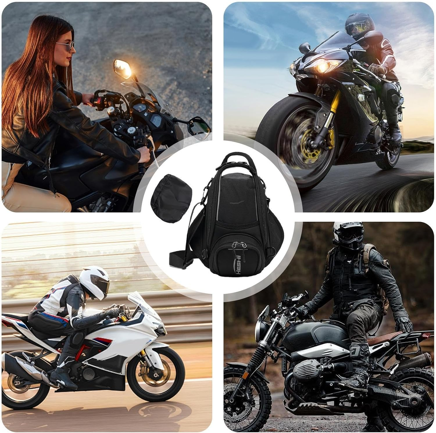 Motorcycle Tank Bag, Tank Bag for Motorcycle, Water- Motorcycle Tank Top Bag, Motorcycle Accessories, Motorcycle Bag for Motorcycles, Electric Motorcycles image number 2