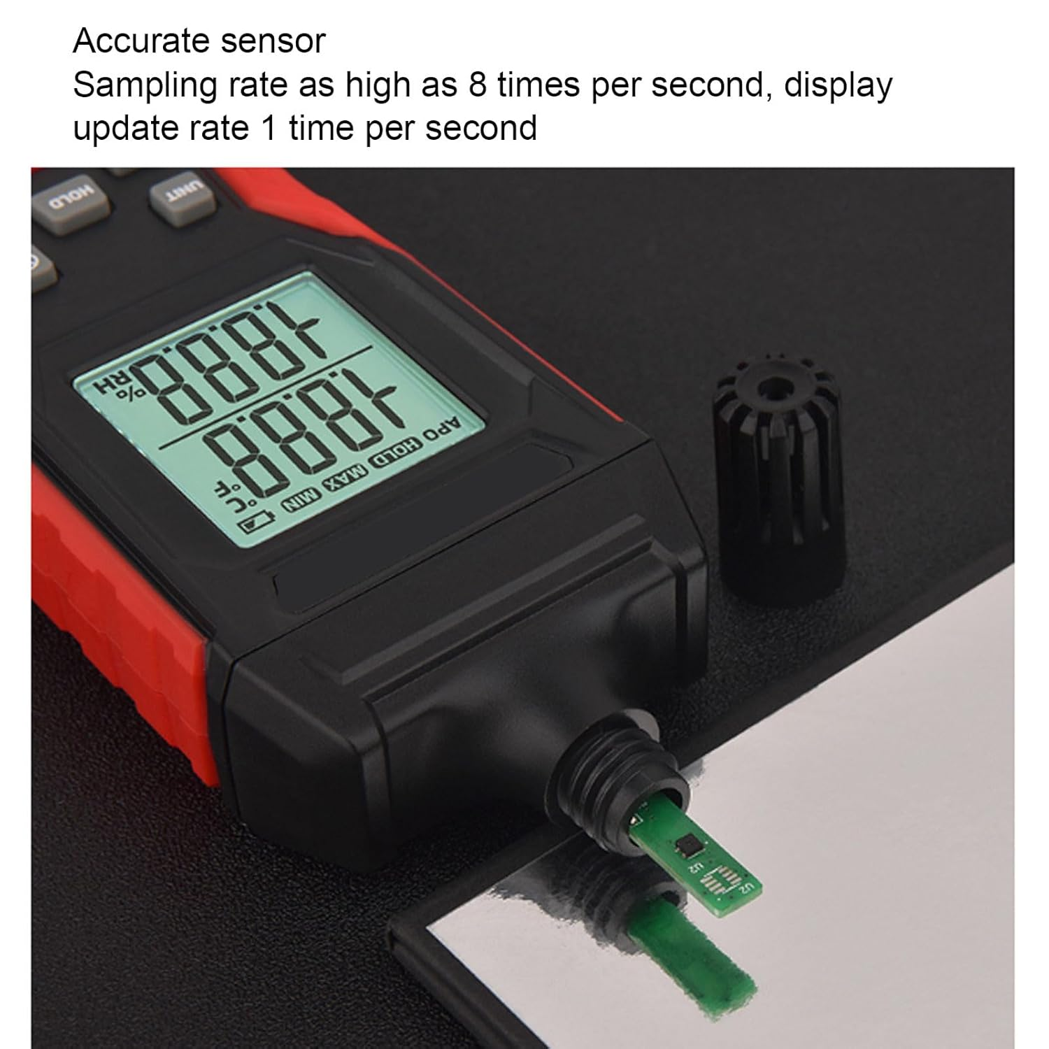 Jiawu Digital Temperature Moisture Detector with Retreated Hand -Hand Hygrometer Screens for the Home image number 4