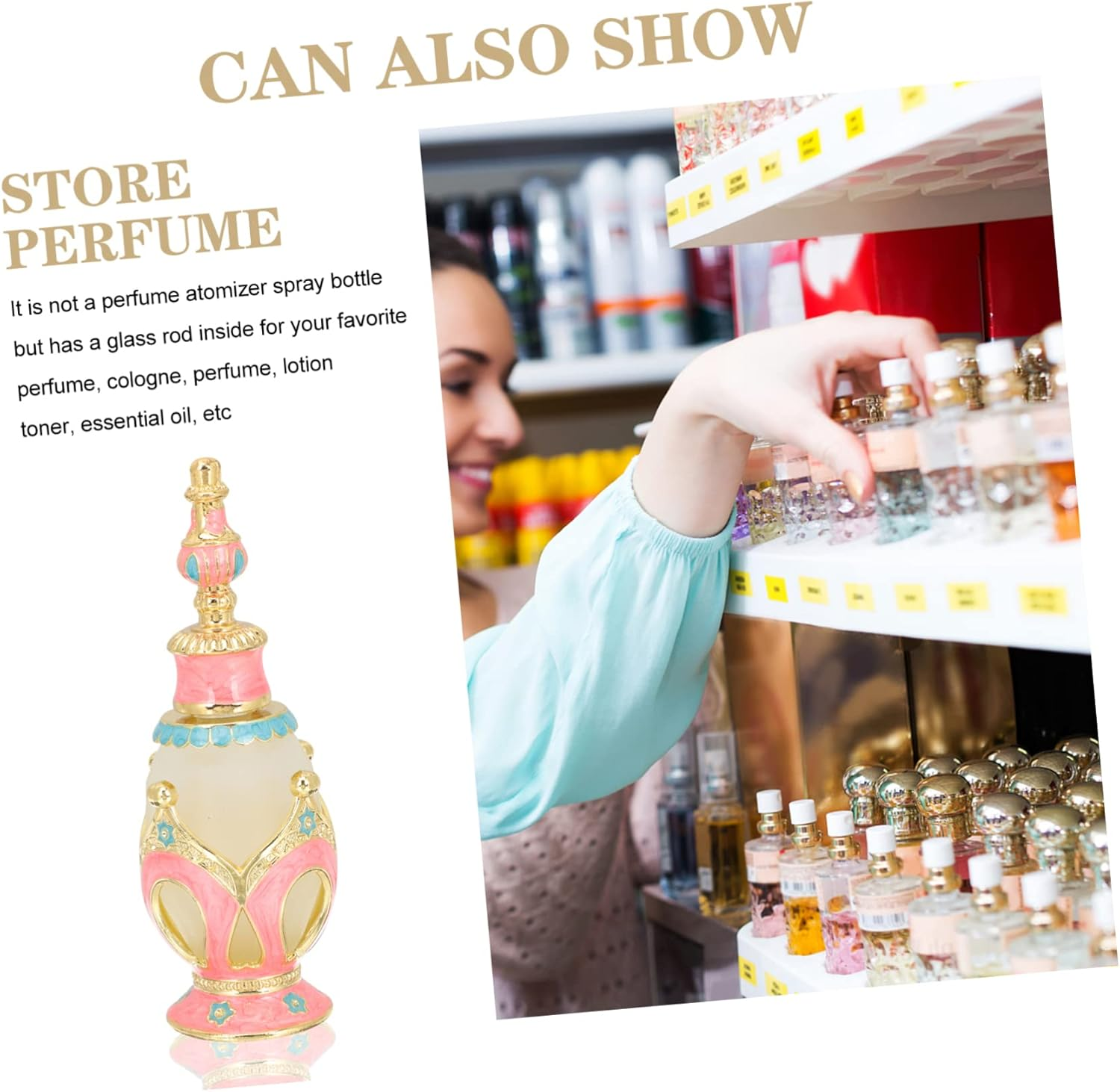 Glass Perfume Bottle Empty Diffuser Bottle for Essential Oils for Desk Decor Perfume Essential Oil for DIY Projects