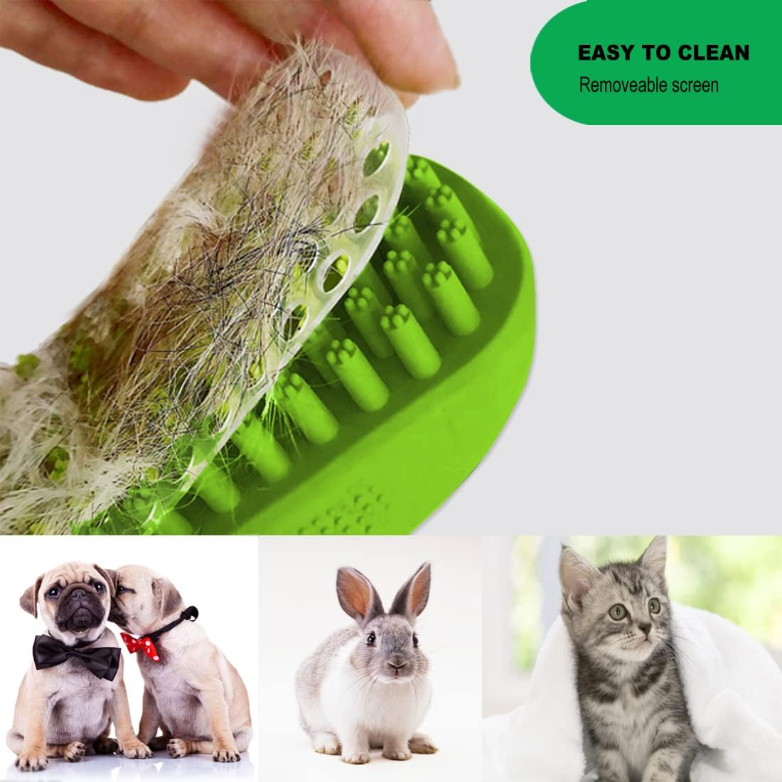 Metopets Dog Bath Brush, Multi-Functional Pet Grooming Brush with Rubber Bristles for Deshedding, Massaging, and Relaxing image number 6