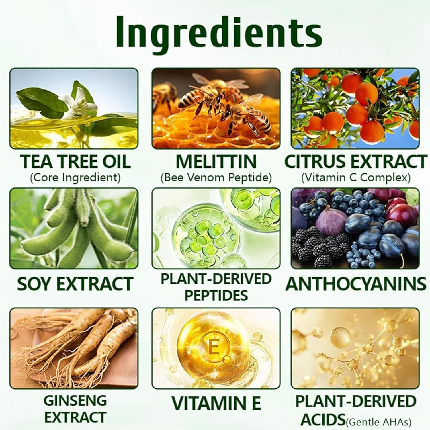 Organic Tea Tree Oil Cream,Non Greasy Gentle Moisturizing Gel,Natural Cosmetics for Blemished Skin,Professional Tea Tree Skin Repair Cream - 3Pcs image number 5