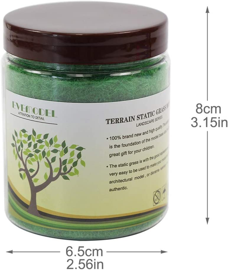 CFA6 4 X 35G Mixed 5Mm Static Grass Terrain Powder Green Grass Fairy Garden Miniatures Landscape Artificial Sand Table Model Railway Layout image number 4