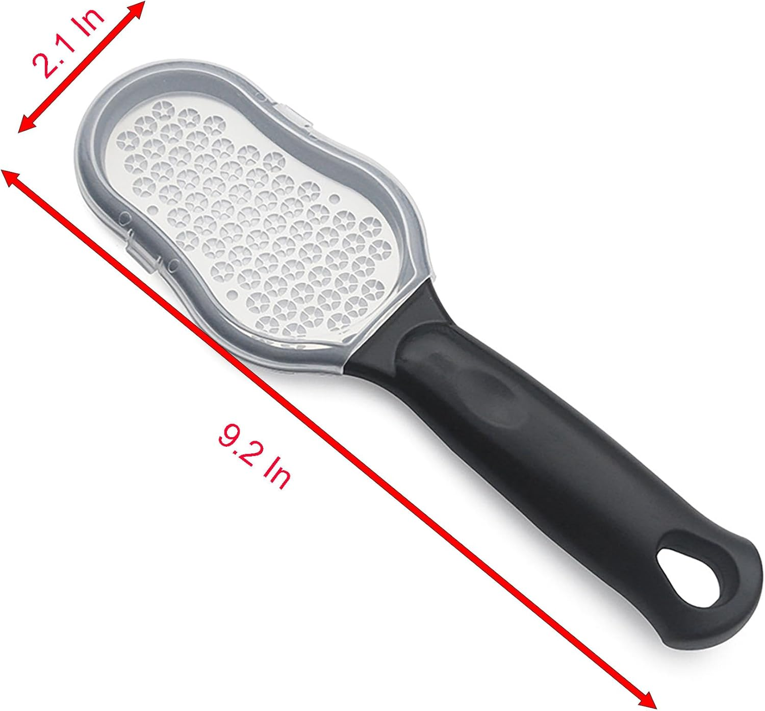 Manual Foot File, 9.2 Inch Stainless Steel Grinder for Professional Foot Rasp Callus Remover (Black) image number 2