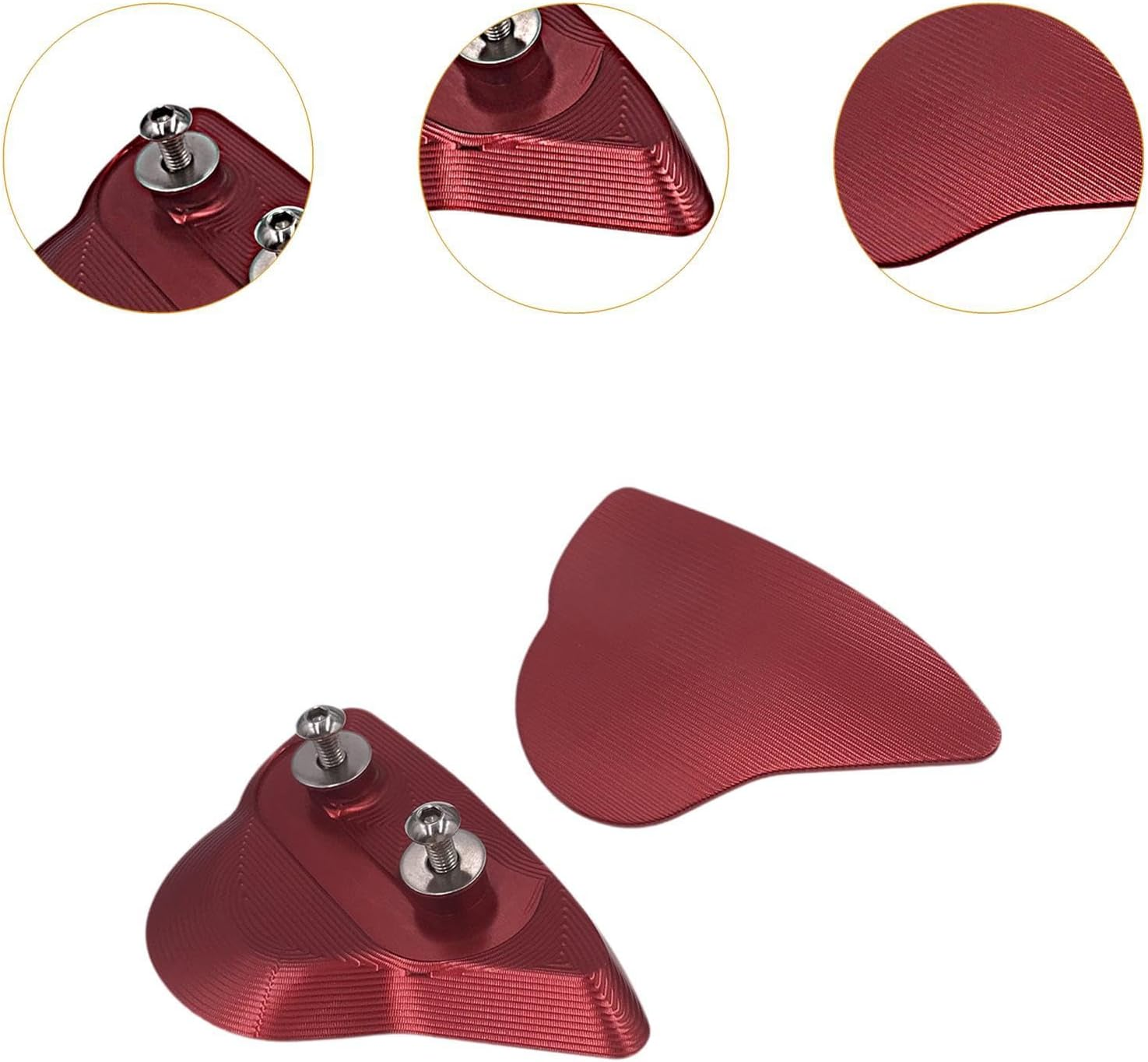 Mqetly 2Pcs Mirror Block off Plates Replaces Reliable Assembly Motorbike Accessories Mirror Hole Decorative Cover for Yzf-R7, Red - Black image number 7