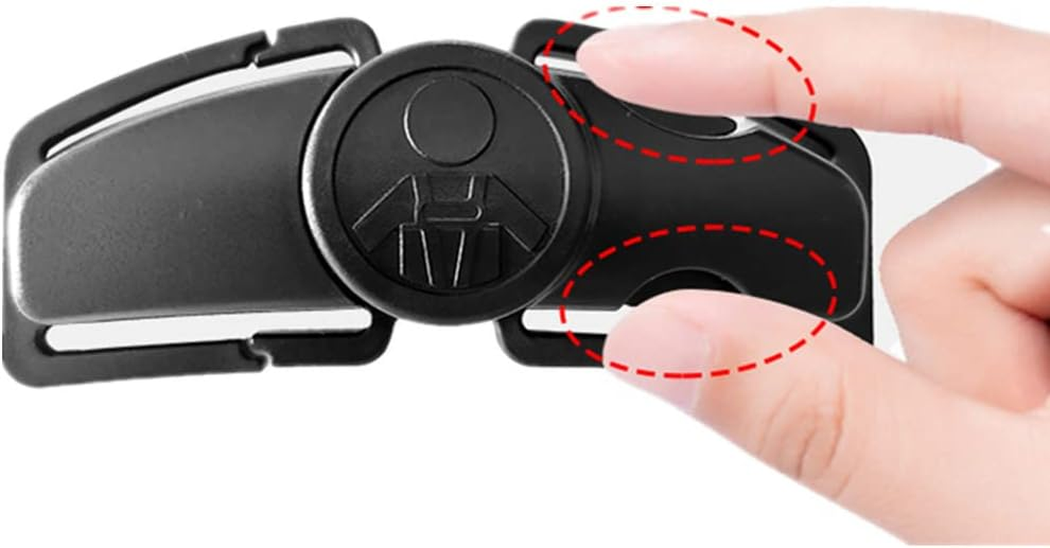 Universal Child Car Seat Chest Harness Clip Universal Safer Belt Clip Buckle Lock Stroller Chest Clip Adjustable Guard for Baby and Kids (Black) image number 2