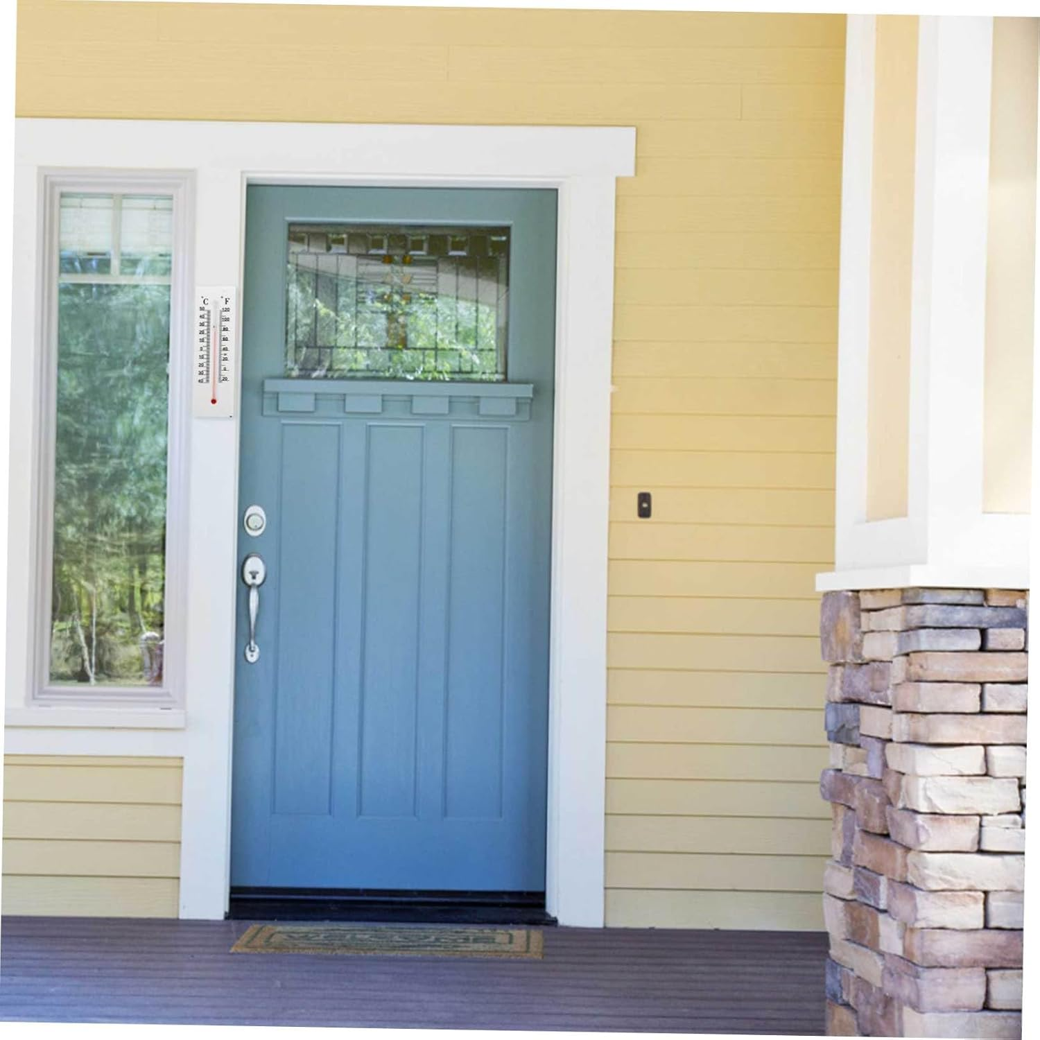 Amosfun 2Pcs Outdoor Thermometer Key Hider Box Wall-Mounted Plastic Key Storage Decorative for Garden Sheds and Office Compact Space-Saving Concealed Safe Holder image number 2