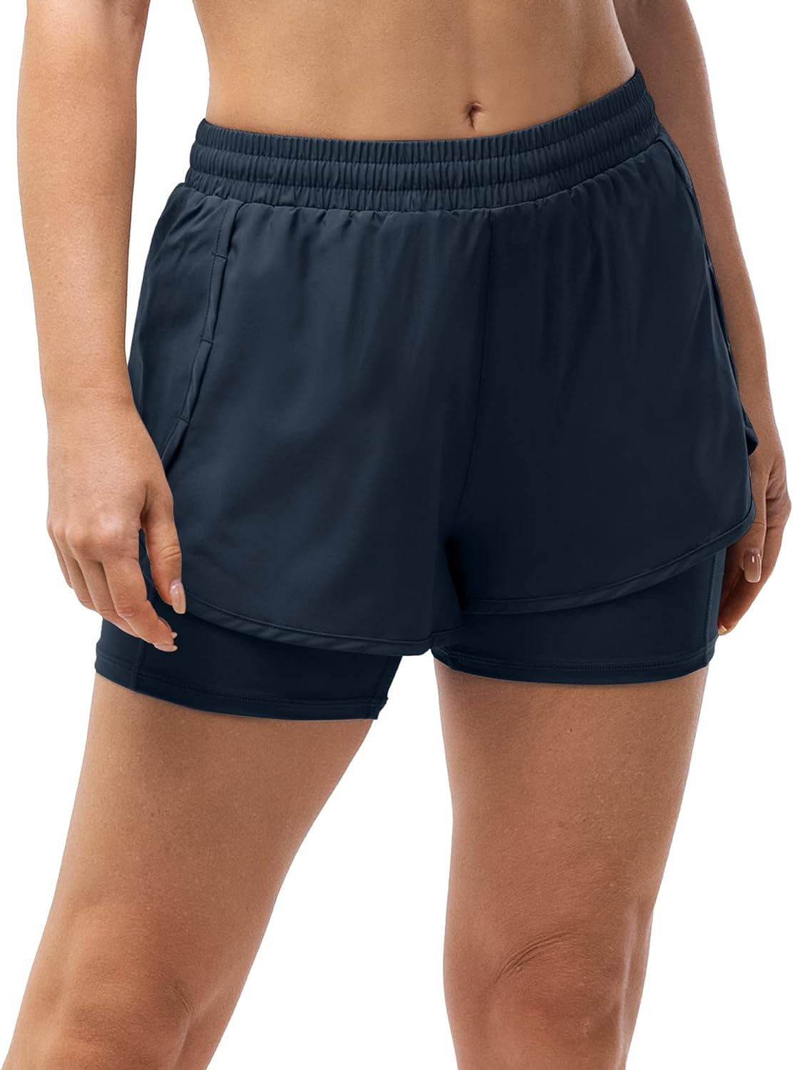 33,000Ft Women'S Running Shorts - Quick Dry, Breathable, Stretchable - Cobalt Blue image number 5