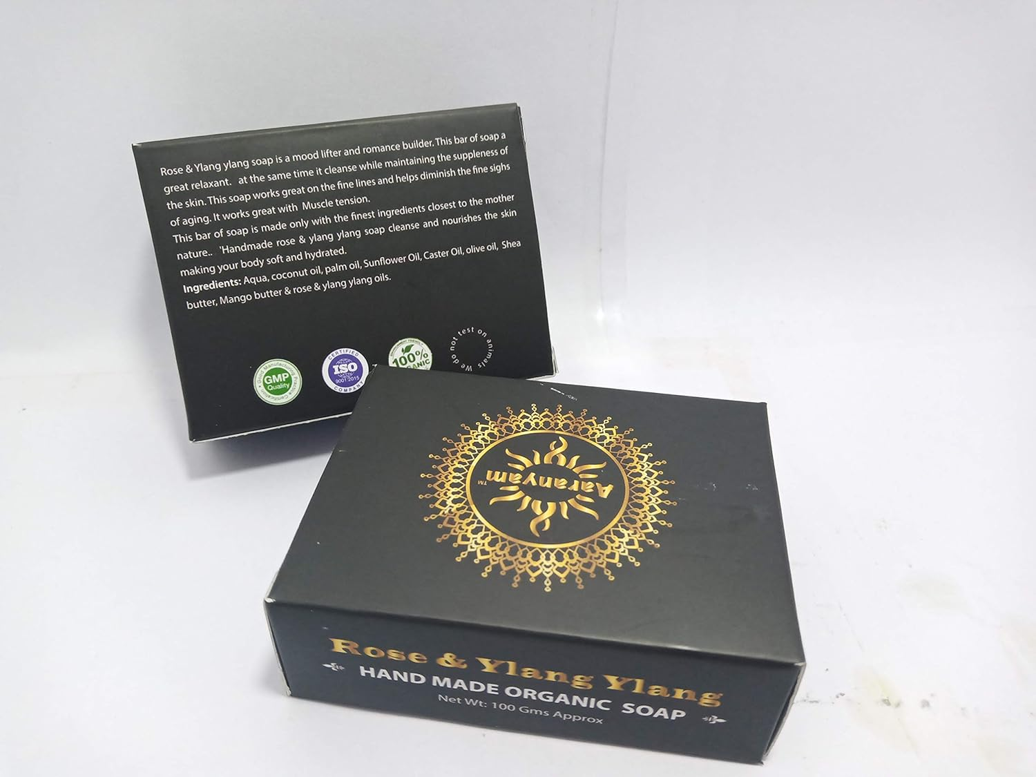 Aaranyam Natural Herbal Organic Pure Rose Handmade Soap Bar image number 1