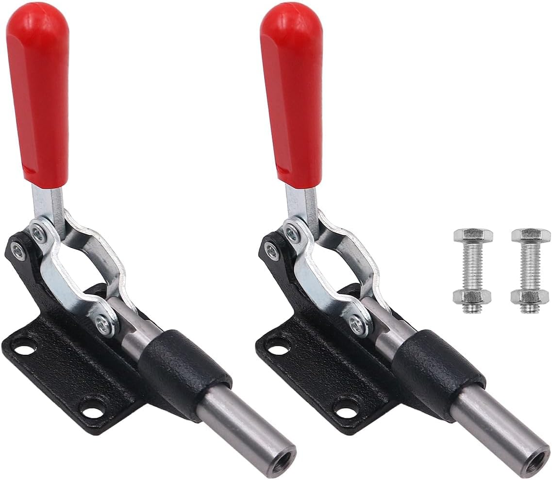 ZONADA 2 Pack Metal Toggle Lever Clamps 42Mm 386Kg Capacity &ndash; Straight Action Push Pull Piston Stroke Clamping Tool for Woodworking, Metalwork, Industrial Projects image number 4