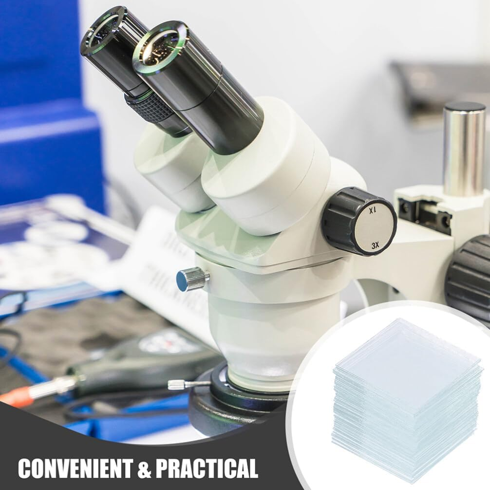 SOLUSTRE Microscope Slides 500Pcs 22X22Mm Glass Cover Slips for Laboratory Specimen Preparation and Microscope Use image number 3