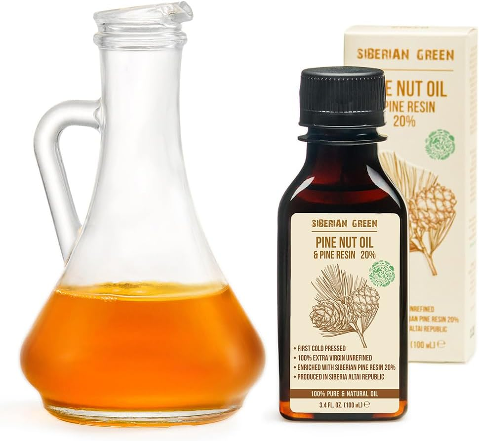 Siberian Pine Nut Oil with Pine Cedar Resin Pure Natural 100% Extra Virgin Cold Pressed 100 Ml image number 5