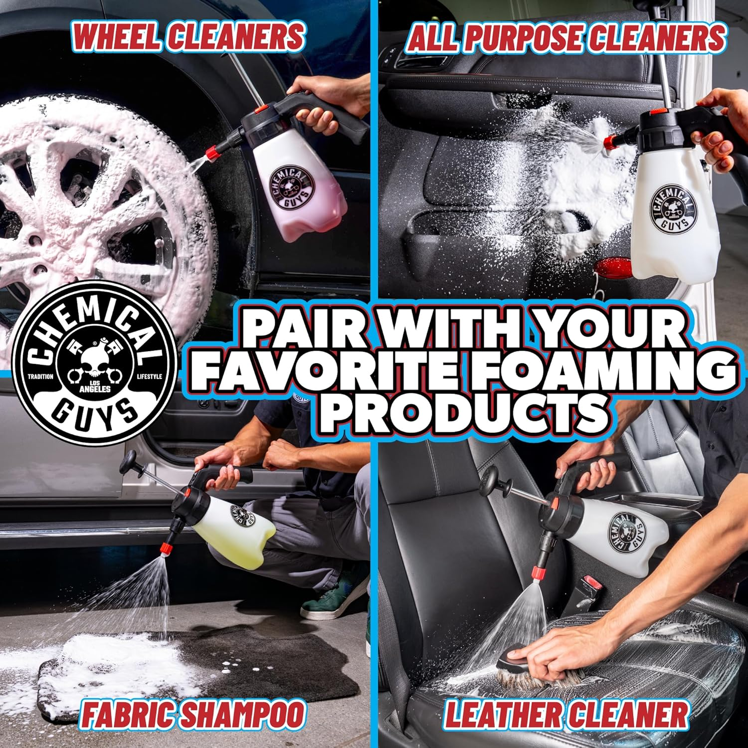 Chemical Guys Mr. Sprayer Foamer, Foaming Pump Sprayer for Home, Garden and Car Detailing & Washing (50 Oz Bottle), Clear image number 5