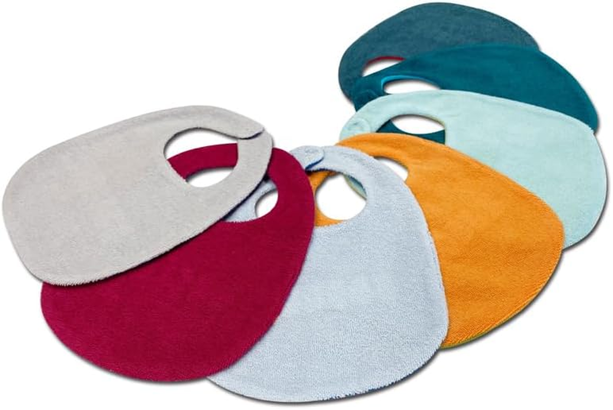 PUPPET 14-Pack Unisex Baby Cotton Bibs and Socks Set for Boys, Girls, Soft Drool Bibs for a Week