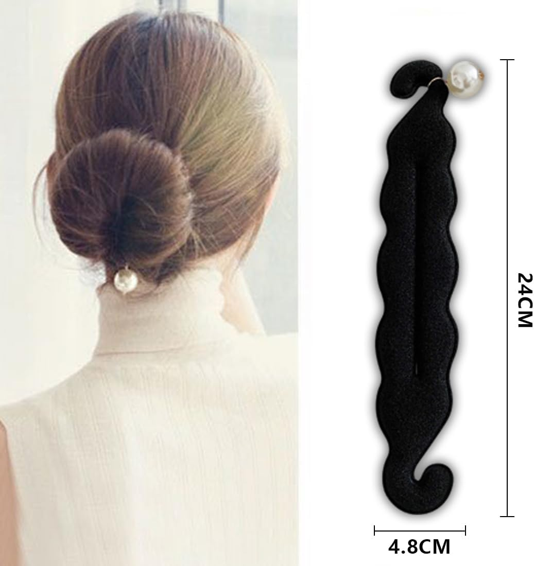 PLABBDPL Hair Styling Accessories, 2 Pieces Hair Braiding Tool, Sponge Clip Hair Styling Doughnut Hair Twist Wreath, Hair Bun Braid Maker, Hair Accessories Styling Set, Hair Loop Tool Kit DIY Style Girls Women image number 4