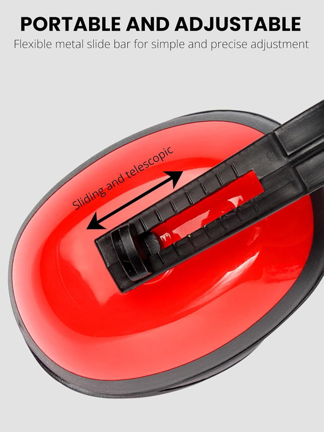 Noise Cancelling Headphones, Thick Padded Ear Protection Earmuffs with Adjustable Headband, Hearing Protection for Shooting, Mowing, Construction and Loud Work, Red