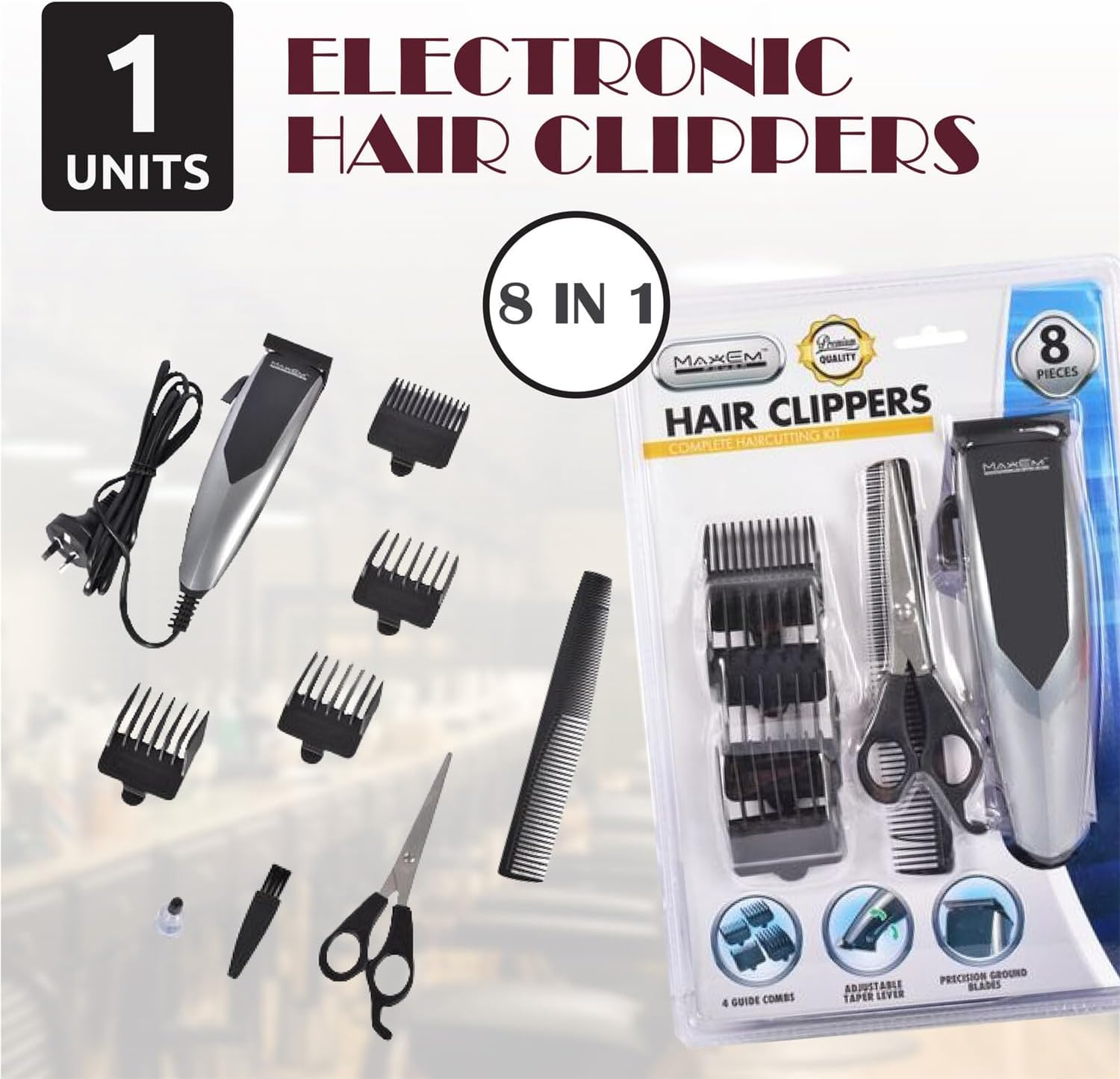 Leona Co Hair Clipper Beard Trimmer Electric Shaving Razor Barber Cutting Haircut Machine