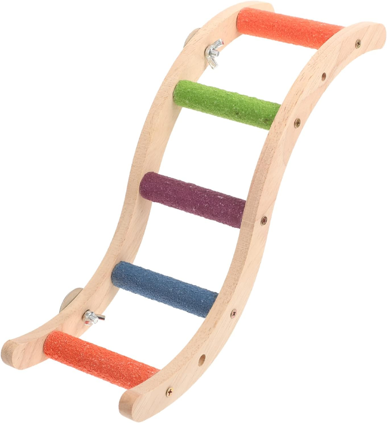 Ipetboom Bird Cage Accessories Parrot Climbing Ladder Wooden Small Ladder Chew Rat Cage Accessories image number 5