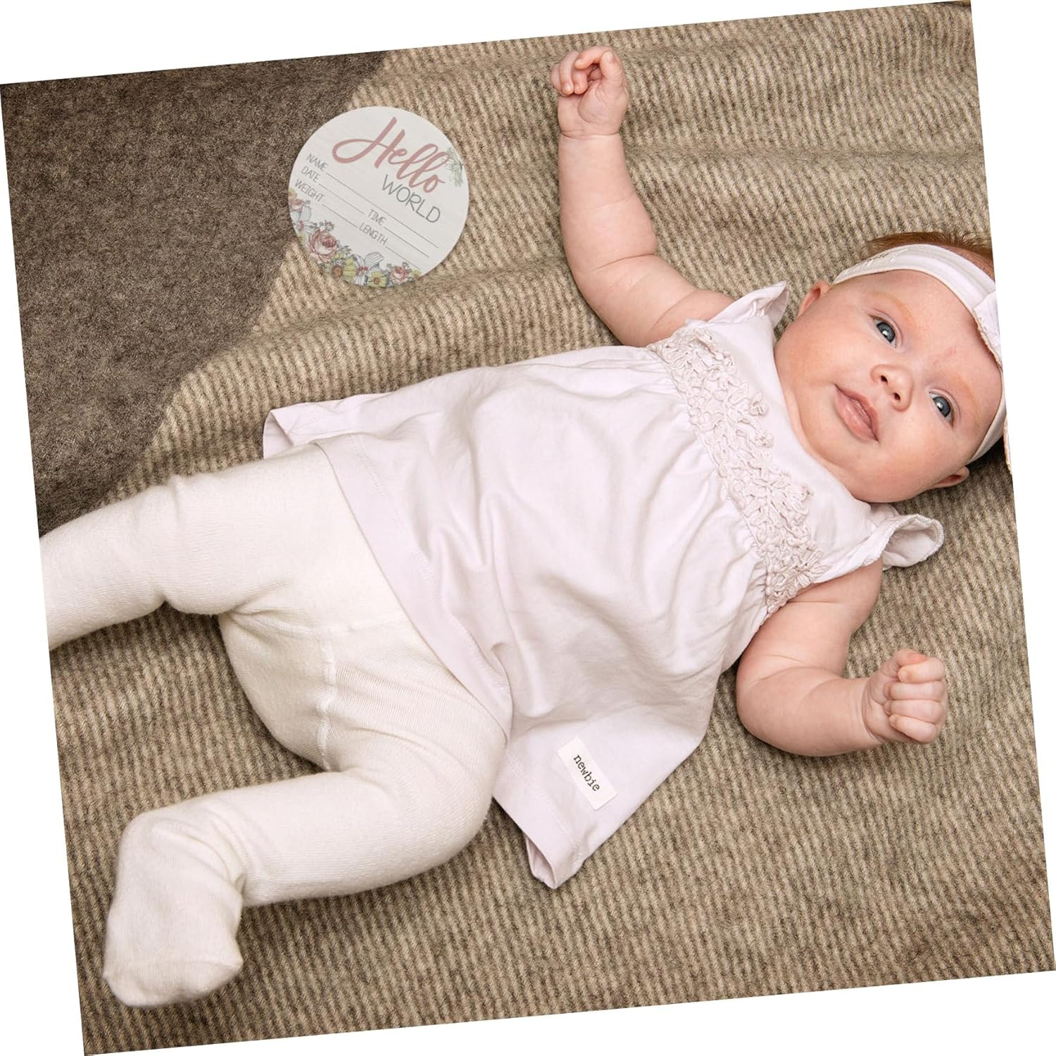 Wooden Welcome Sign Newborn Birth Announcement Name Sign Photo Prop for Nursery Decor Shower for Parents image number 1