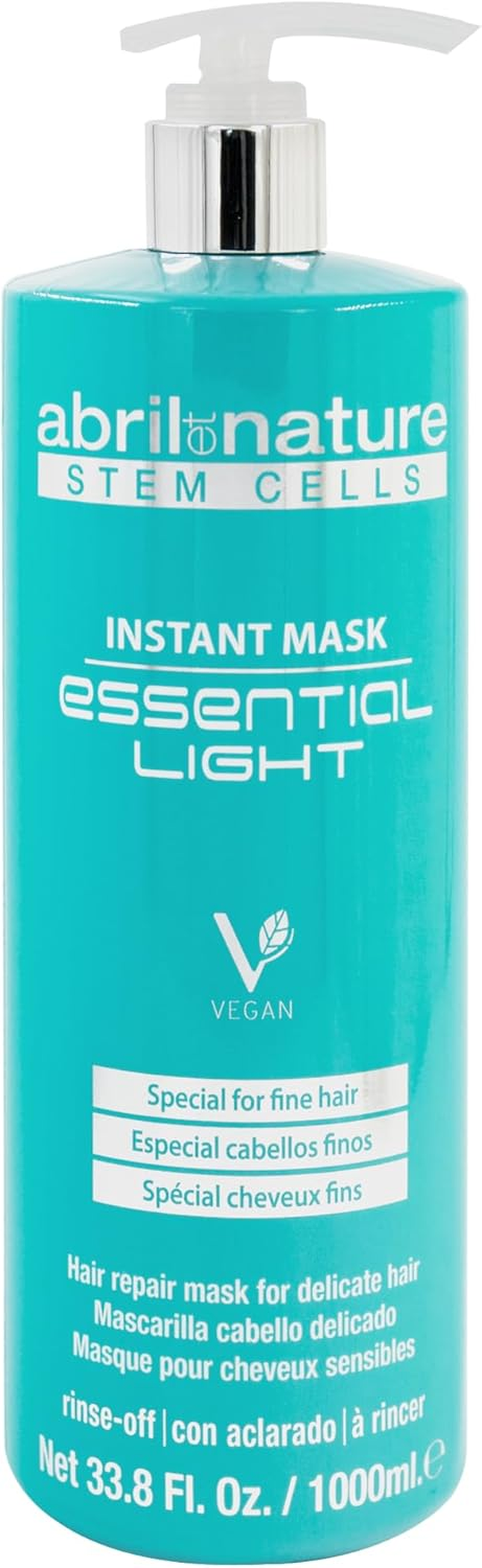 Abril Et Nature - Essential Light Professional Hair Mask | Tensile for Weakened or Sensitive Hair | 100% Vegan | Strength and Volume - 1 L image number 1