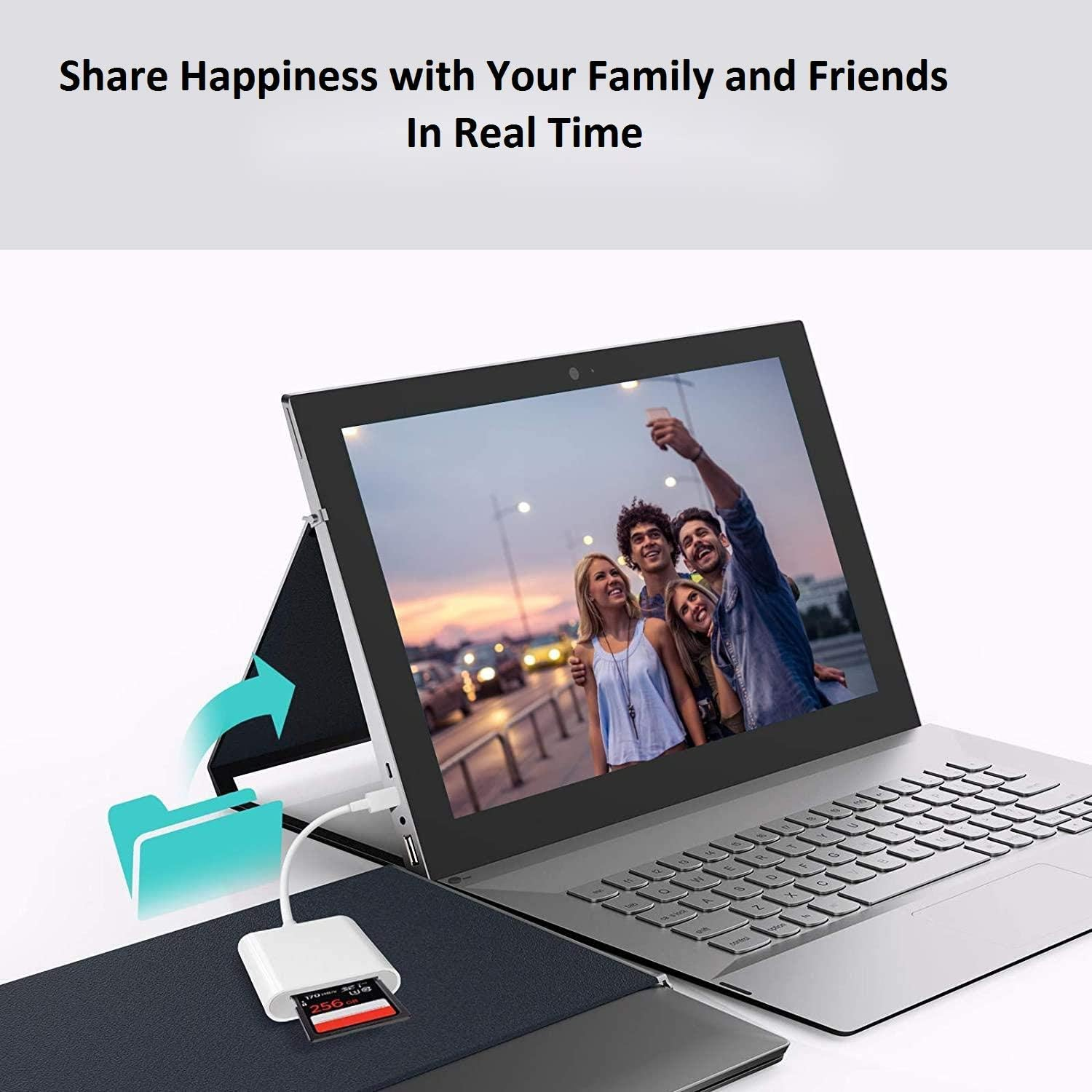 [Apple Mfi Certified] Lightning to SD Card Camera Reader for Iphone Ipad, Dual Slot Ipad Sd/Micro Memory Adapter, Trail Game Viewer, No App Required Plug & Play (T-X-FBA-116) image number 3