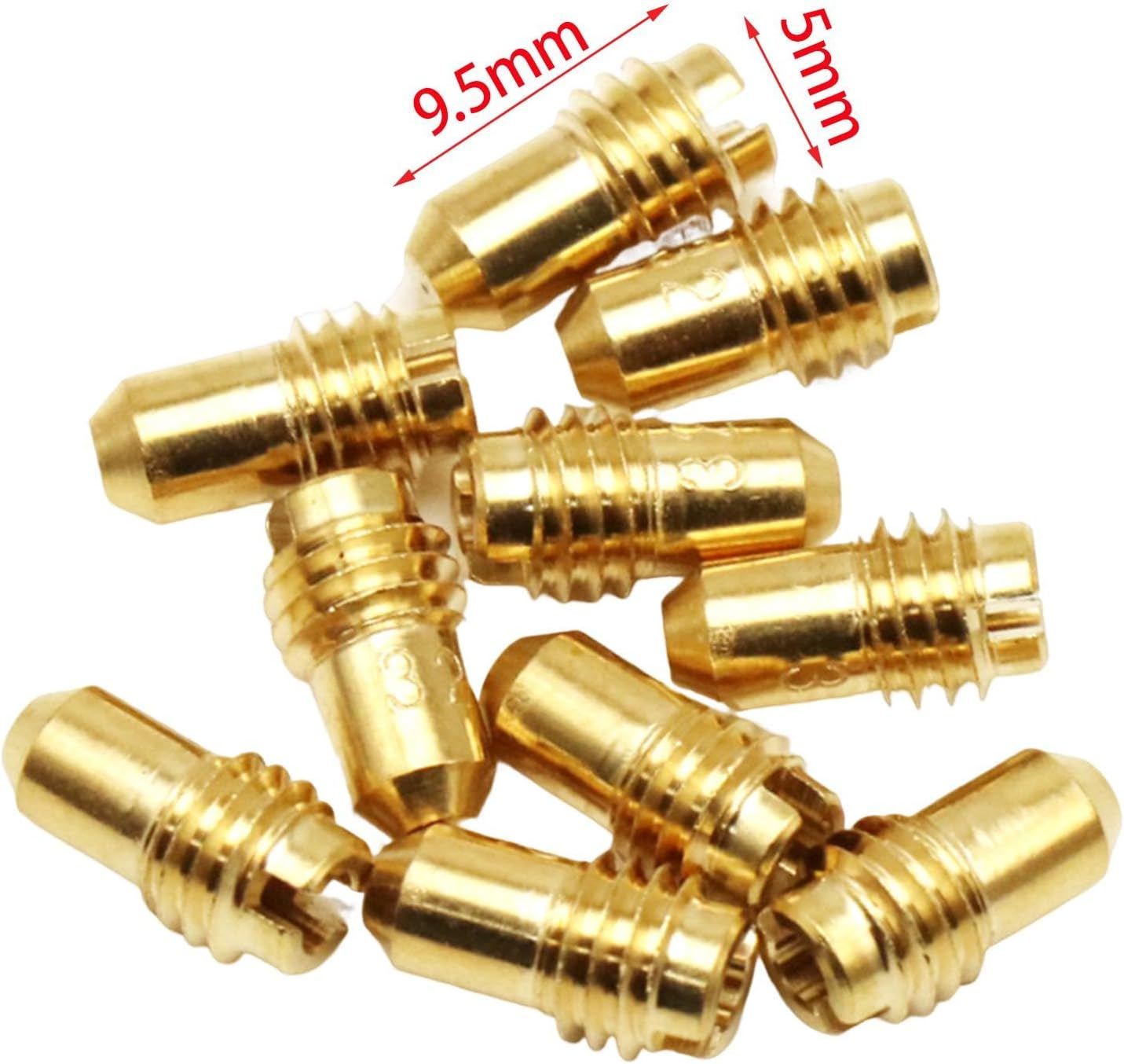 10Pcs Jets Slow Jet Slow Nozzle High Strength Motorbike Accessories for Phbg Stable Performance Easy to Install Attachment