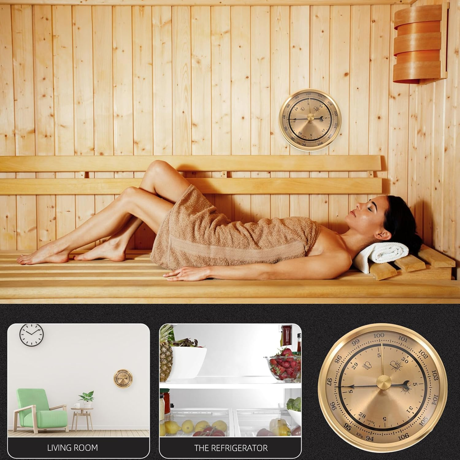 Multi-Function Small Barometer with Air Pressure Gauge Portable Weather Forecast Tool Hygrometer Thermometer for Indoor Outdoor Home Use Compact and Lightweight