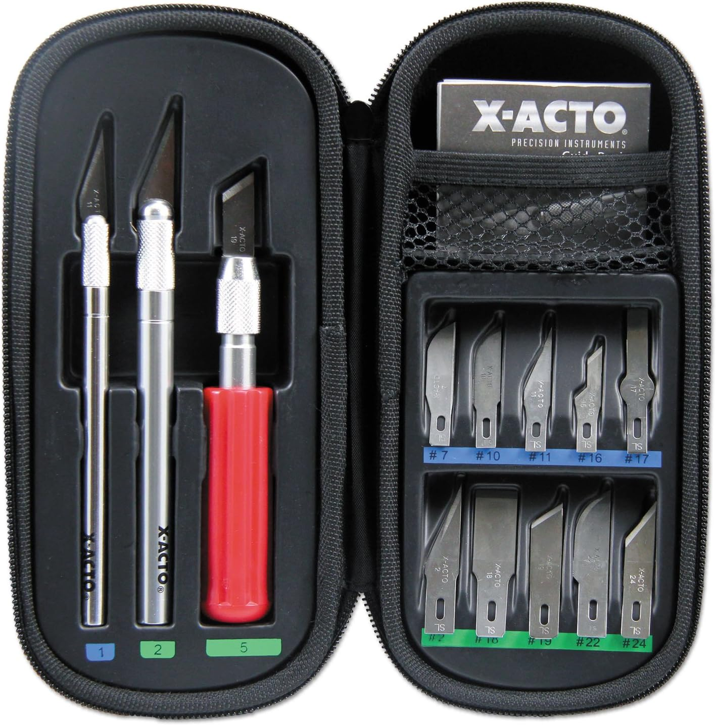 X-ACTO Compression Basic Knife Set, 3 Knives, 13 Blades, Soft Carry Case, 17 Count image number 4