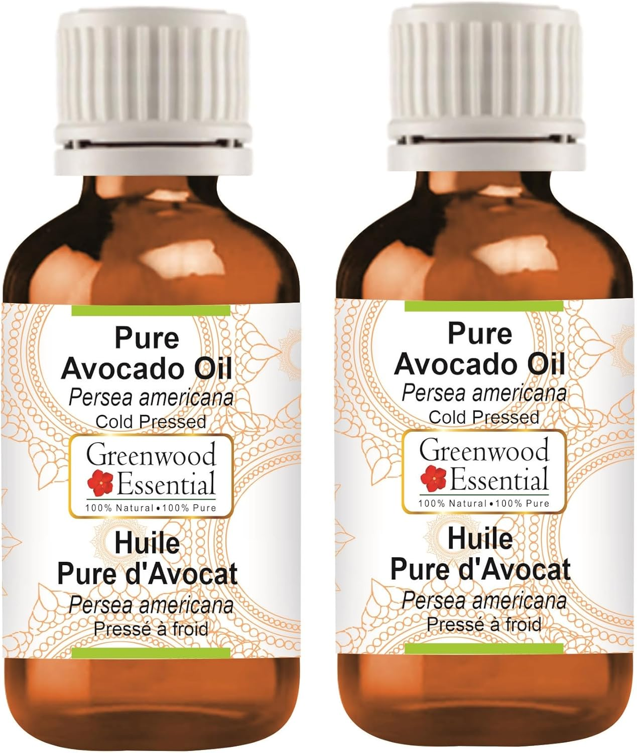 Greenwood Essential Pure Avocado Oil (Persea Americana) Cold Pressed for Personal Care (Pack of Two) 100Ml X 2 (6.76Oz) image number 4
