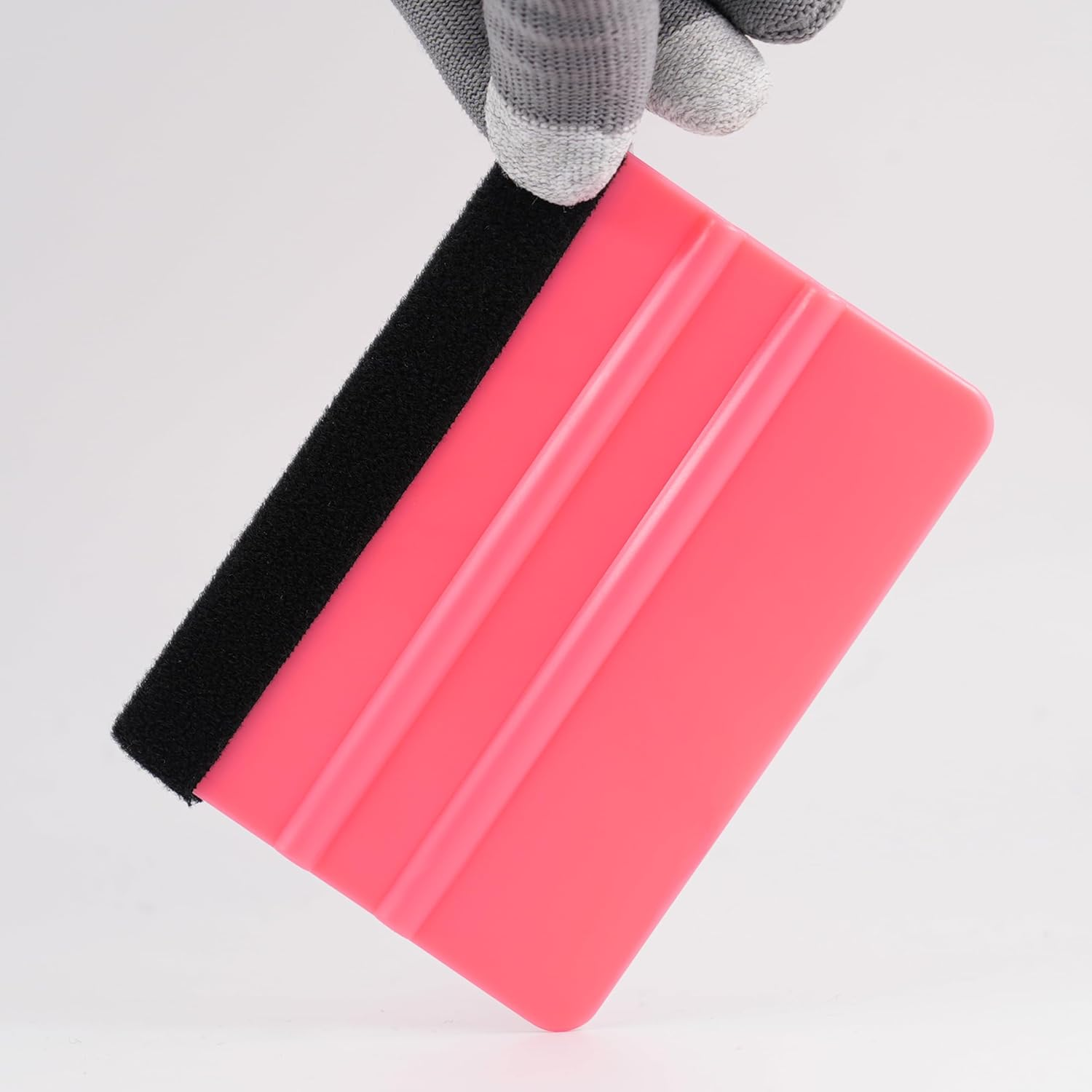 2-Pack Felt Edge Squeegee Tool for Car Vinyl Wrap, Window Tint, & Peel-And-Stick Wallpaper &ndash; Professional Bubble Remover with Scratch-Resistant ABS Plastic, Includes Two Replacement Felt Pads (Black) image number 1