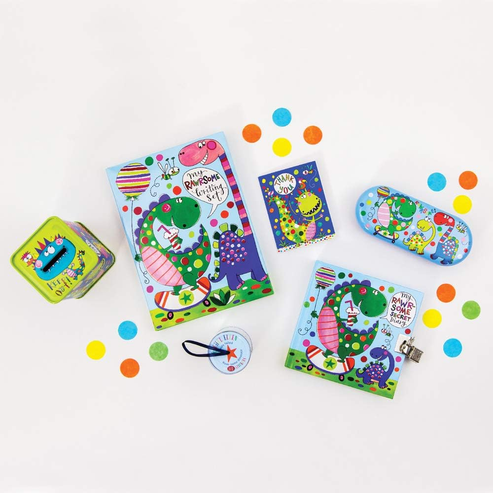 Rawr-Some Children'S Letter Writing Set Wallet by Rachel Ellen Designs - Dinosaur