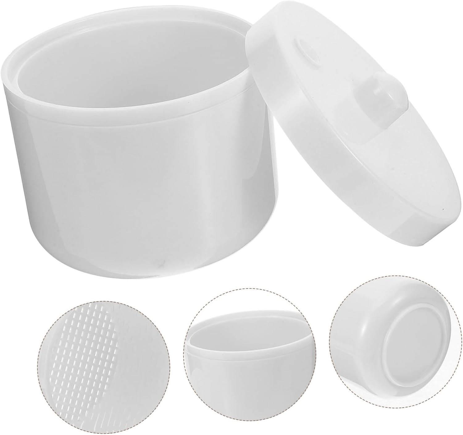 CANIGHT Plastic Nail Tool Cleaning Box Detachable Lid Tray Multipurpose Manicure Tool Soaking Case image number 2