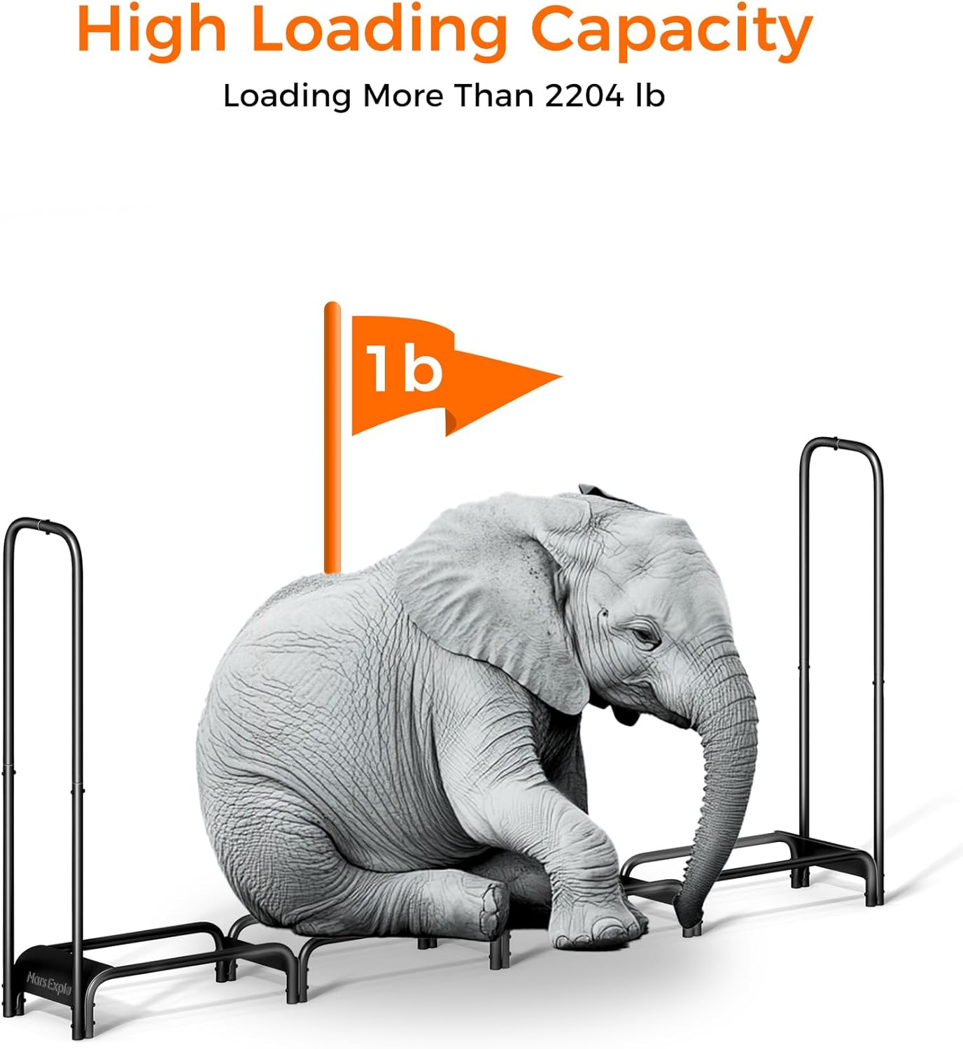 8Ft Firewood Rack Outdoor with Cover, Heavy Duty Wood Racks Outdoor for Firewood, Indoor Firewood Storage Log Rack with Cover Wood Holder Set Black image number 2