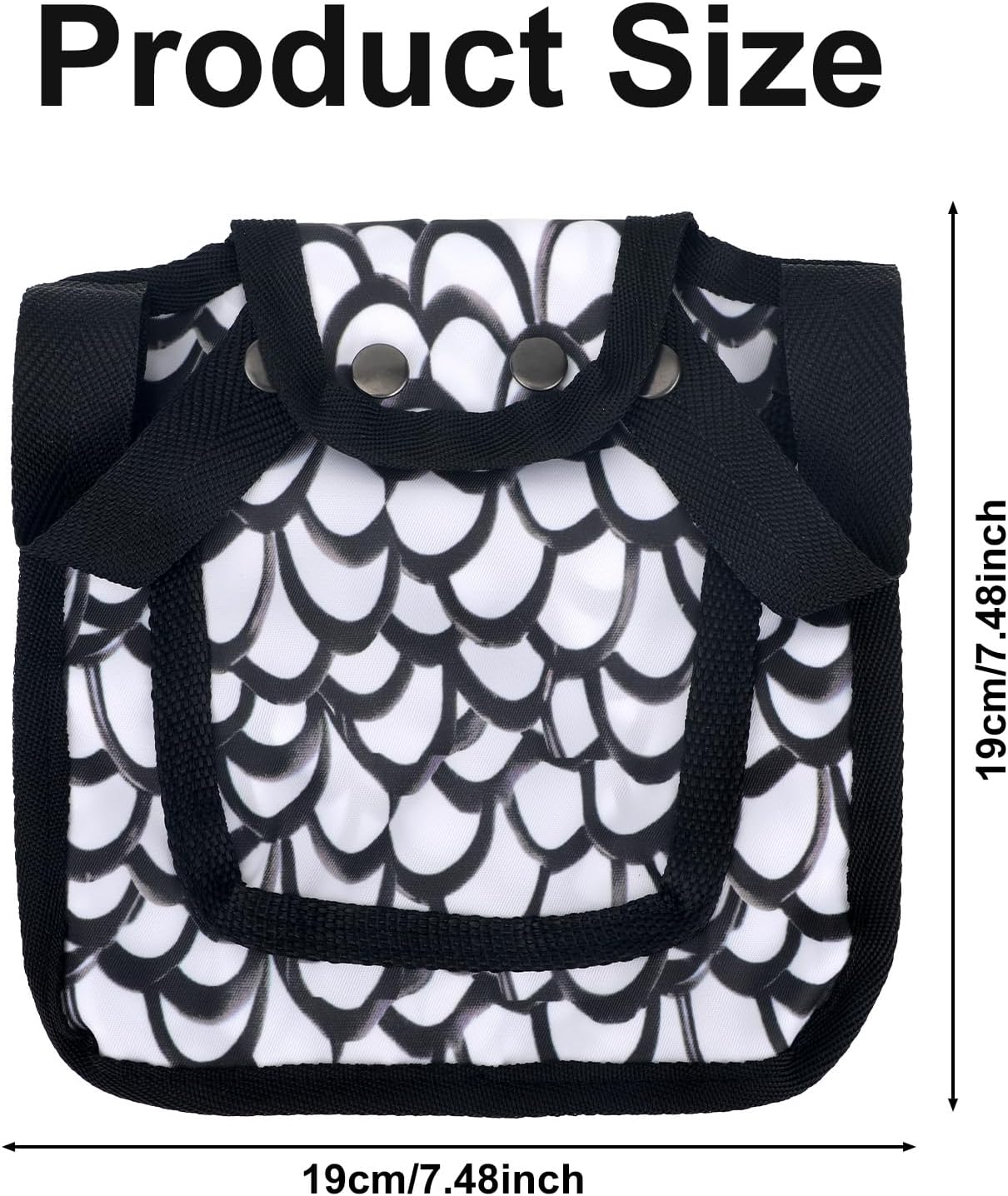 Chicken Saddle for Hens, 7.48 Inch Comfortable Hen Aprons with Adjustable Strap Chicken Back & Side Protector Outdoor Poultry Protective Accessories (Black and White)