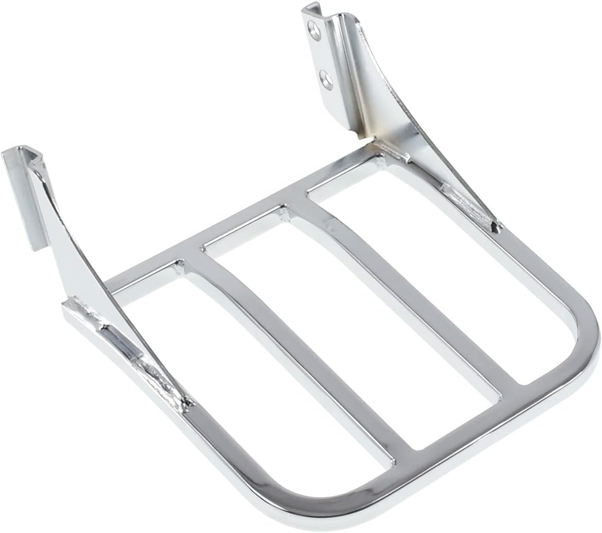 Motorcycle Detachable Rear Backrest Luggage Rack Fit for Harley Sportster XL Dyna Softail Chrome image number 2