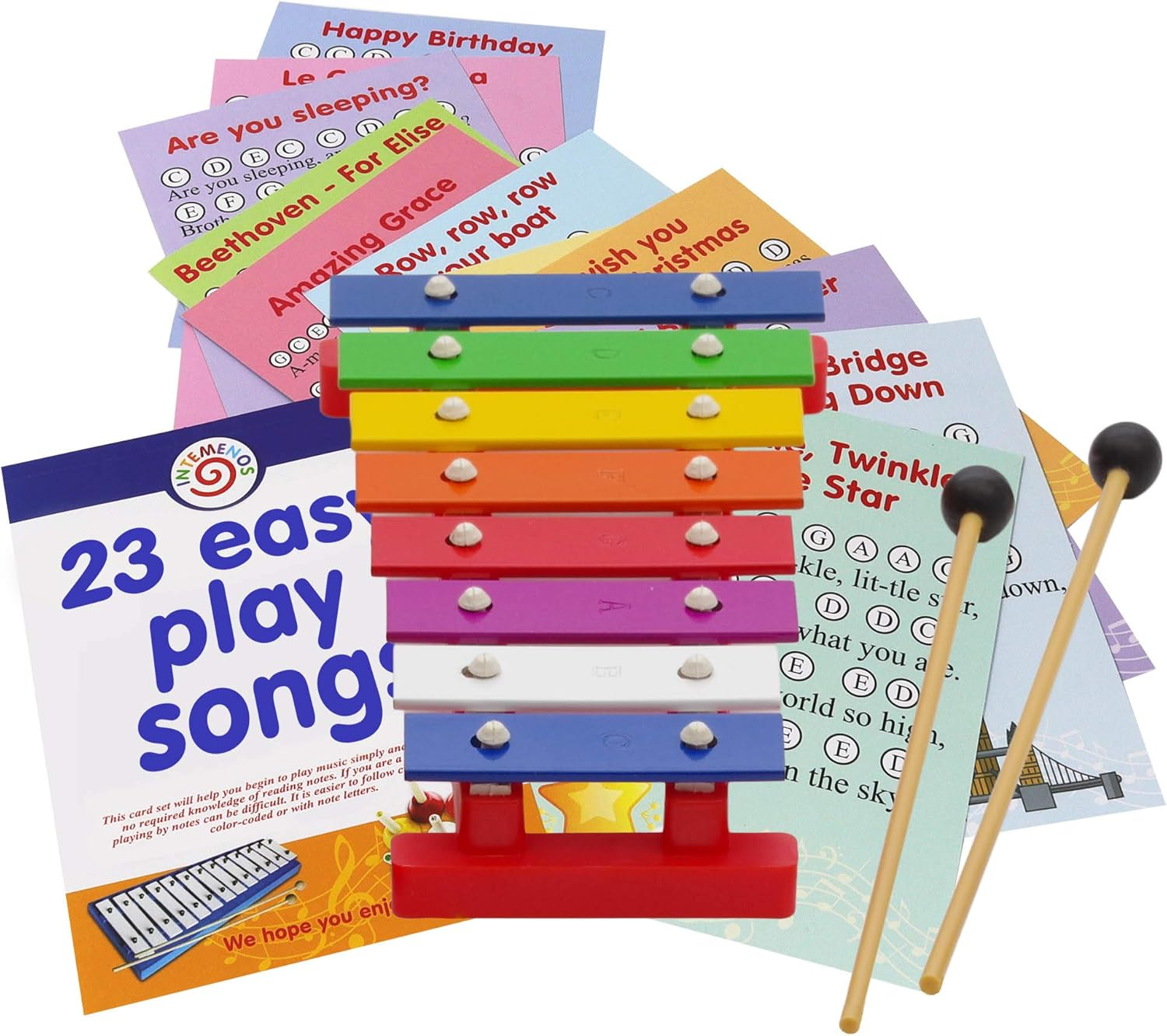 8-Note Glockenspiel for Children - Kid'S Musical Xylophone - 22 Easy Play Songs&hellip; image number 5