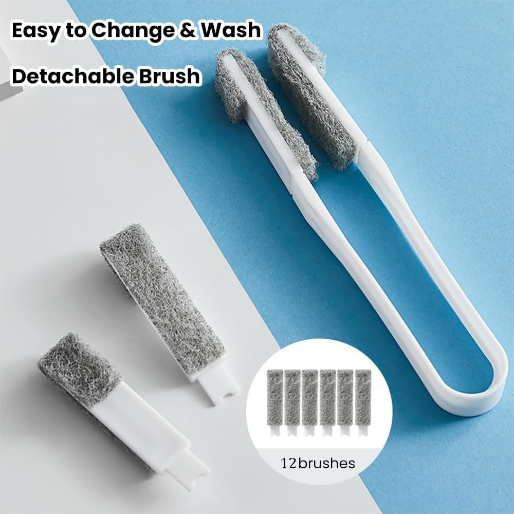 Blind Cleaner Duster Tool Set (2Pcs Duster Tool and 12Pcs Brushes), Washing Equipment for Window Shutters, Car Vents, Ceiling Fan and Air Conditioner image number 1