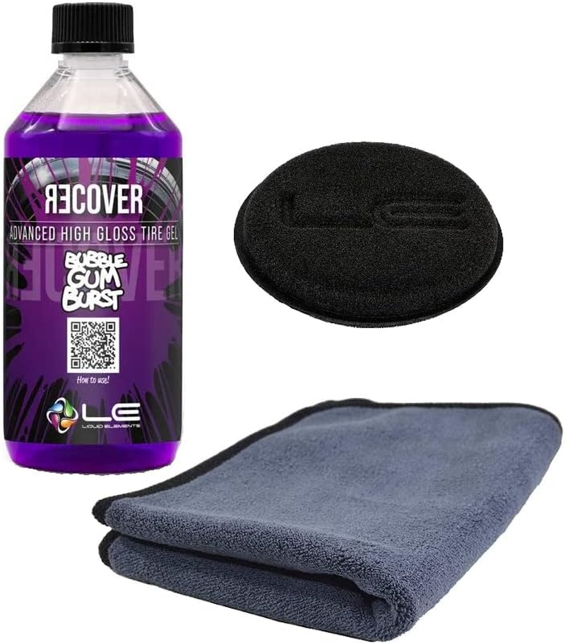 ADVANTUSE - Liquid Elements - Recover Tyre Gel Tyre Dressing Set with Accessories - Tyre Care - Tyre Shine - 500 Ml image number 1