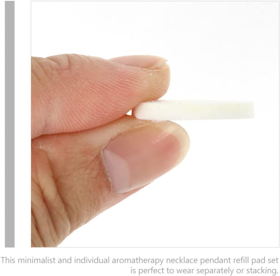 Ciieeo 100Pcs Cotton Sheet Bohemian Flower Decals Aroma Diffuser Auto Car Accessories Perfume Diffuser Pads Diffusers Difusor Diffuser for Car Child Essential Oil White Necklace image number 6