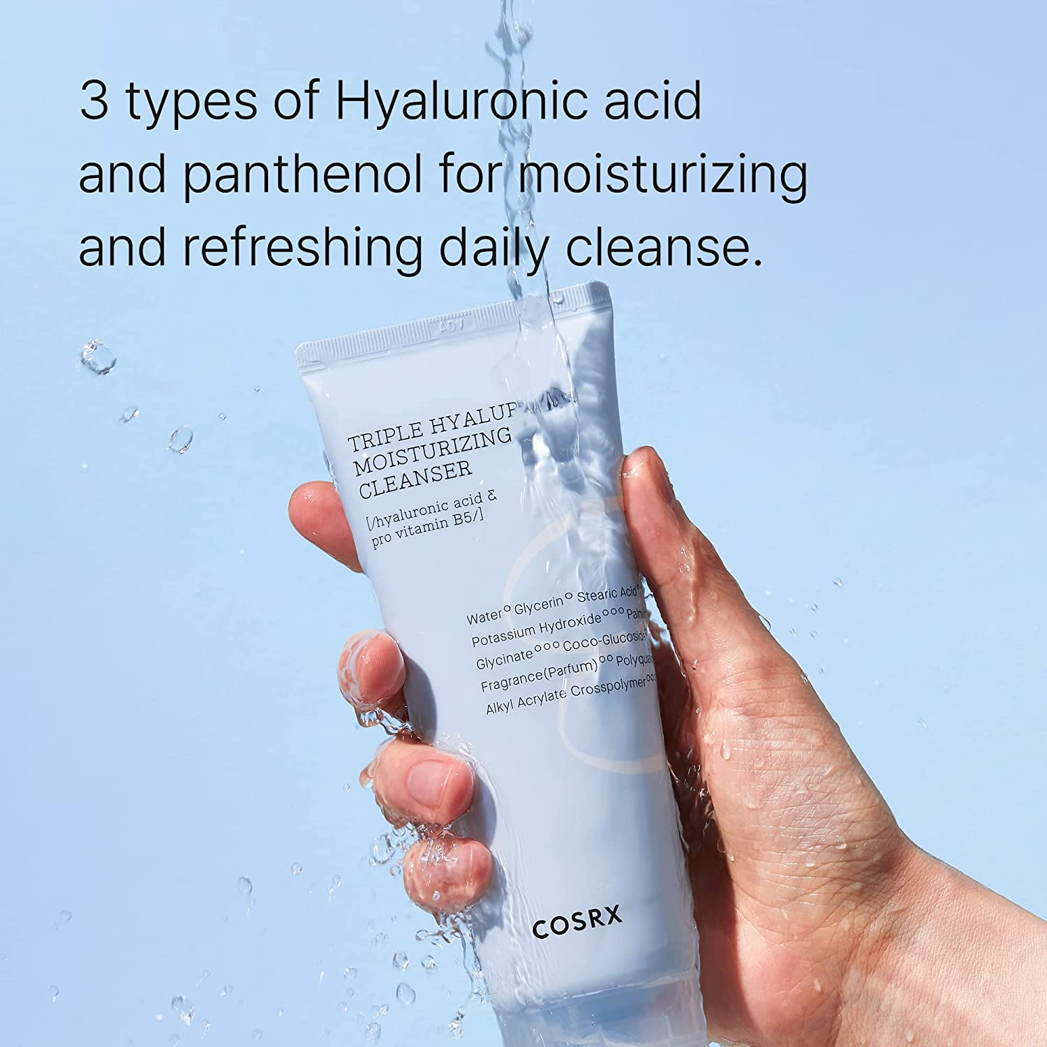 Cosrx Hydrium Triple Hyaluronic Moisturizing Cleanser, 1 Count image number 4