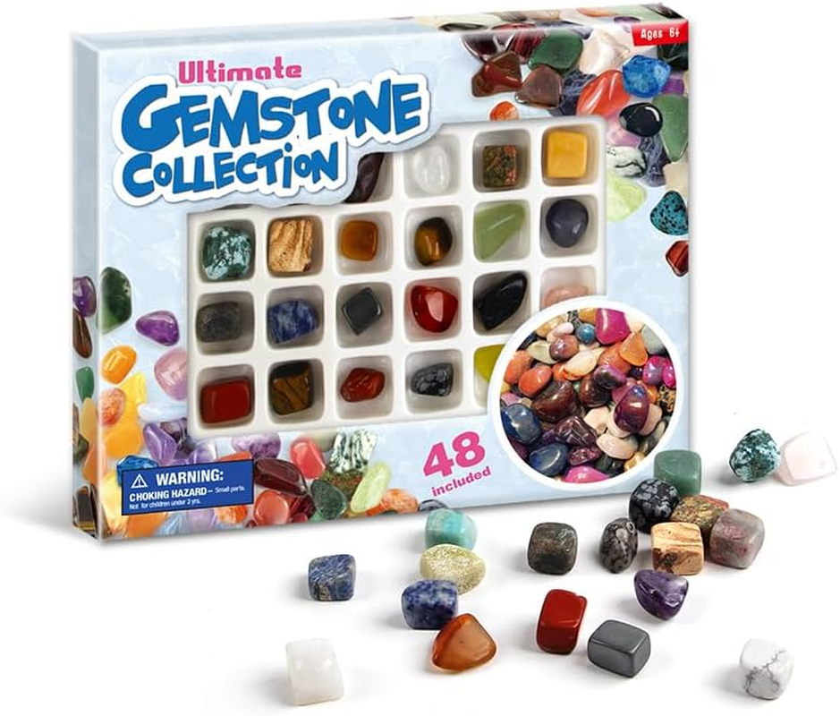 Kaper Kidz -ULTIMATE GEMSTONE COLLECTION 48PCS | Real Gemstones to Collect