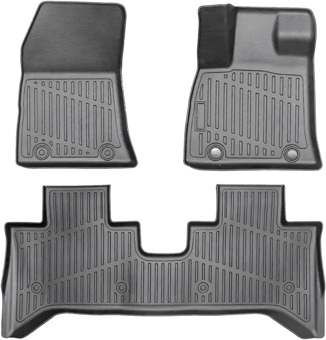 Car Floor Mats Foot Pads Fit for BYD Shark 6 2024-2025, All Weather TPE Floor Pads, Trunk Mats, Black Color, Set of 3 Pieces image number 3