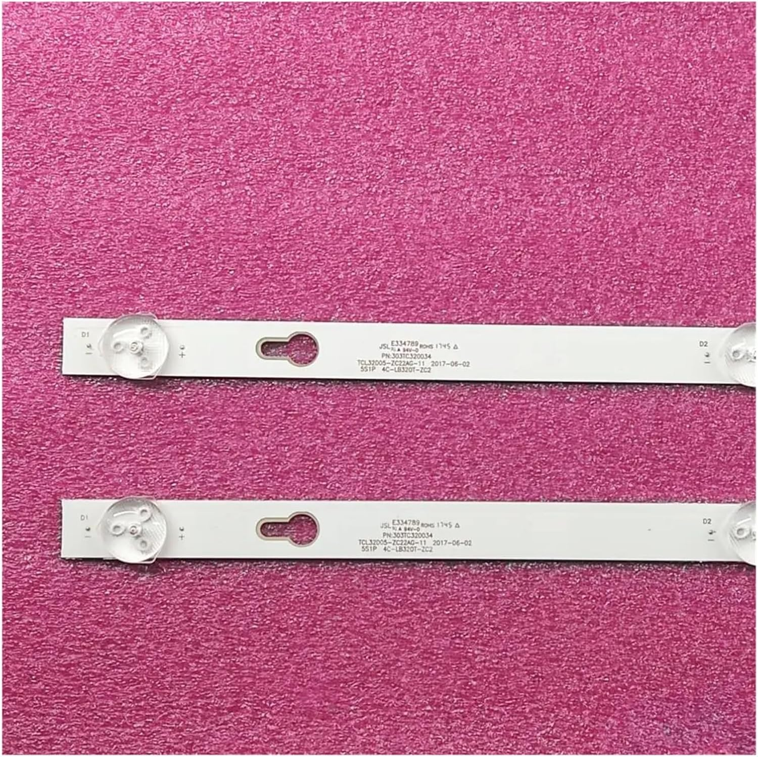 LED Strips for T.-HOMSON 32 TV 32HD3101 32HD3101X1 T.-CL32D05-ZC22AG-16 4C-LB320T-HRB 32HR332M05A7 6V CJ9W04 V4 08-32F6000-LPN002B (Color : 2 Pieces) - 20 Pieces image number 3